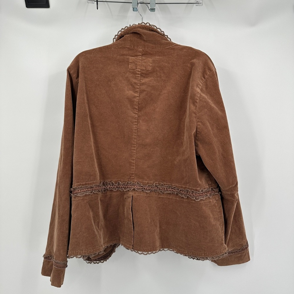 Womens Cottagecore Corduroy Jacket Size 22 Blazer Victorian Romantic Shabby Chic - Picture 2 of 7